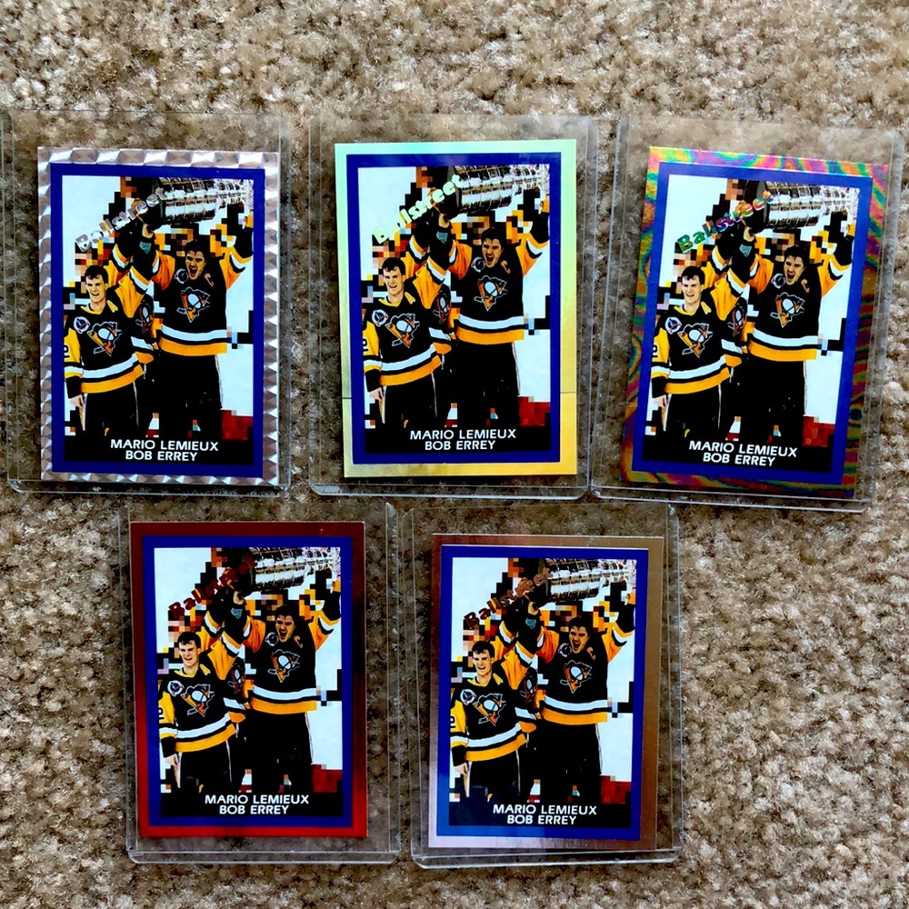 Mario Lemieux/Bob Errey 1991 Hockey Promo Cards